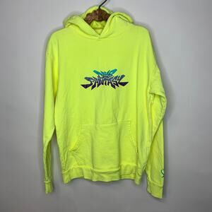 Club Fantasy Neon Yellow Starlight  Heavy Cotton Hoodie Large